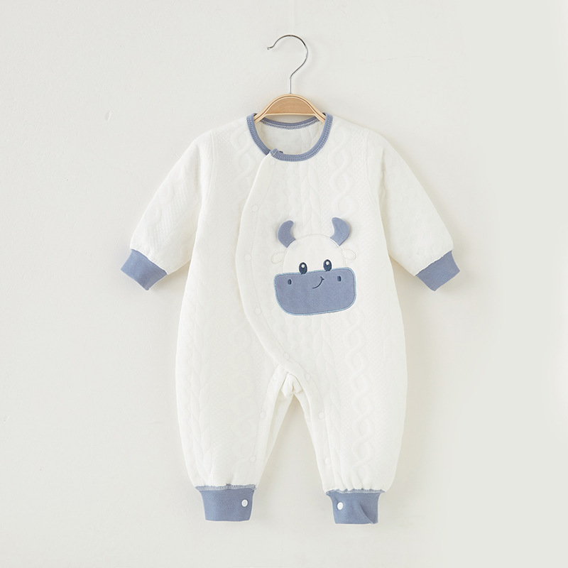 Bebé mono primavera y otoño algodón fino bebé mameluco aire algodón cálido recién nacido Ropa primavera pijamas fabricante