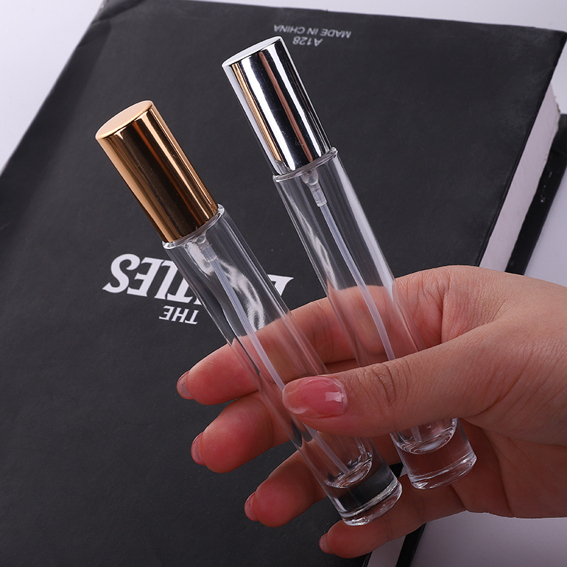 10ml香水分装瓶圆形玻璃香水瓶 按压香水喷雾瓶 Perfume Bottle