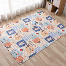 纯棉儿童地垫婴儿爬行垫四季全棉卧室满铺床边垫榻榻米垫子可机洗