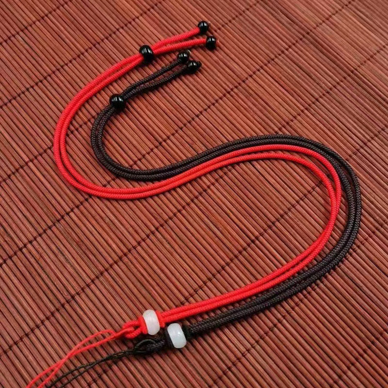 新款可调节手工编织绳玉扣粗款项链绳 diy玉佩挂坠绳项链绳