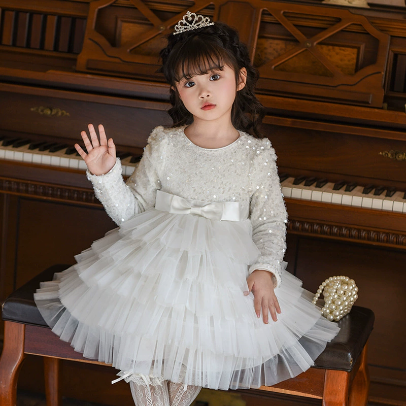 Детская длинная свадебная юбка для девочек пушистая сетка юбка для девочек платье для фортепиано