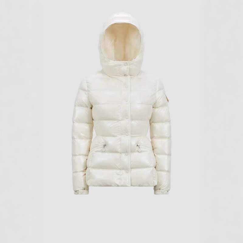 M Mengkou Mengjia Winter Warm Waist Hooded Ribbed down Jacket Women's Jacket down Jacket