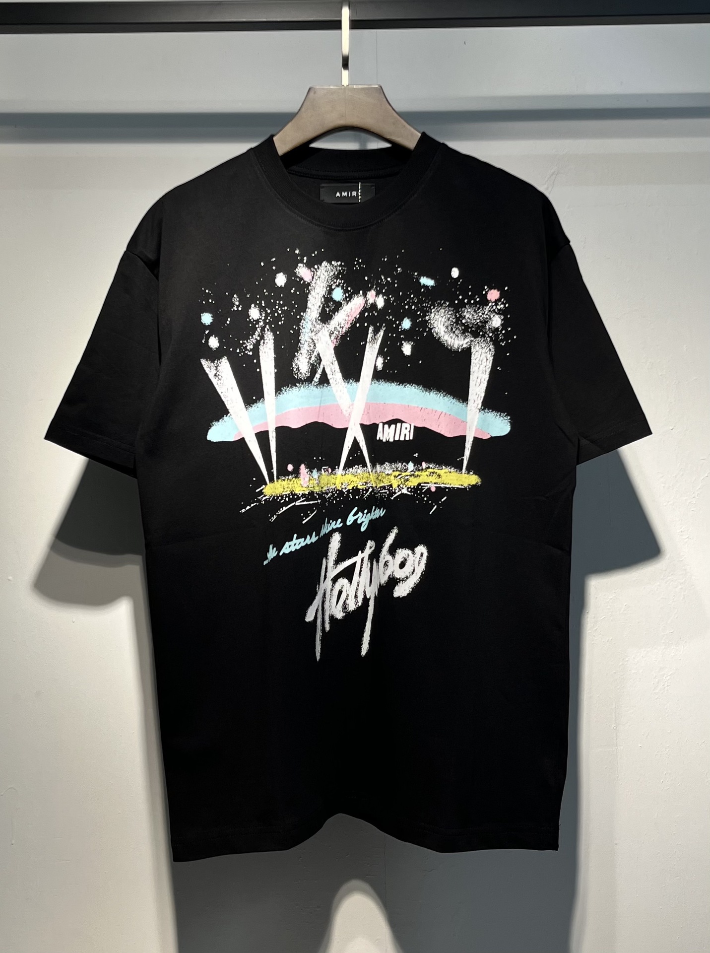 Verano nueva camiseta de manga corta impresa de letras suelta marca de moda hombre camiseta casual de media manga mujer