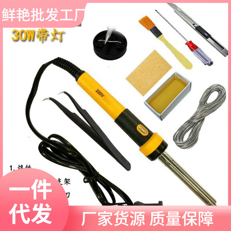 电烙铁套装 家用学生焊锡枪维修电洛铁锡焊恒温焊接工具电焊笔
