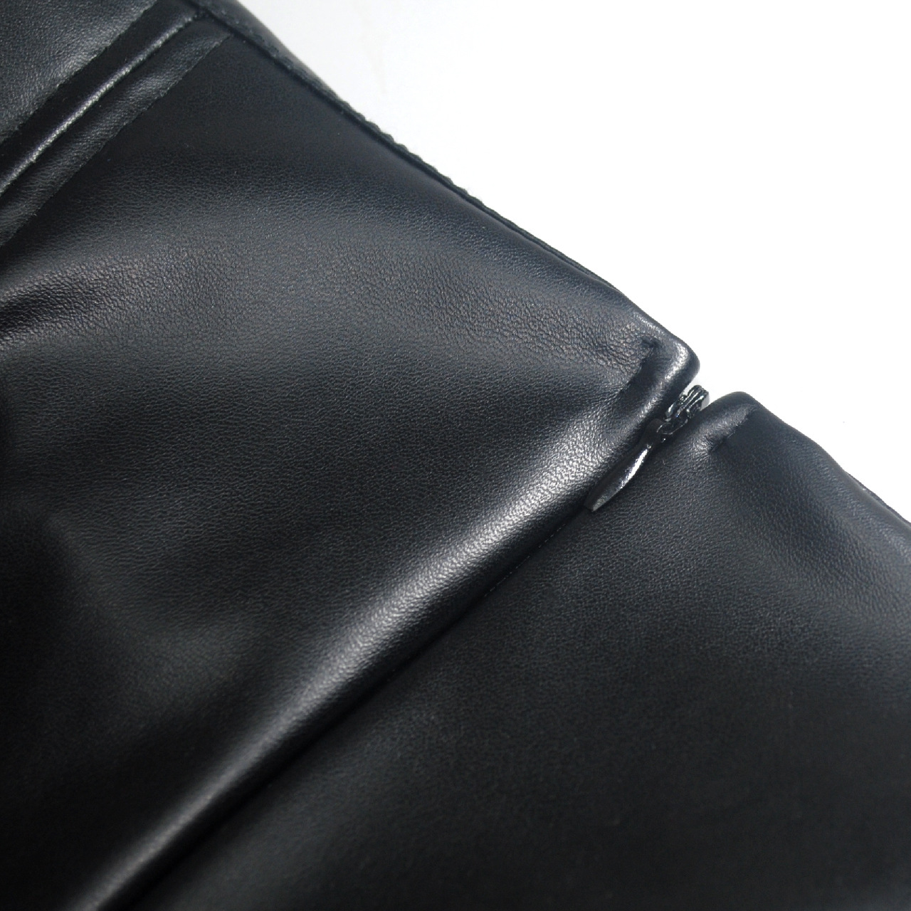 Black Faux Leather Dress with Tuille