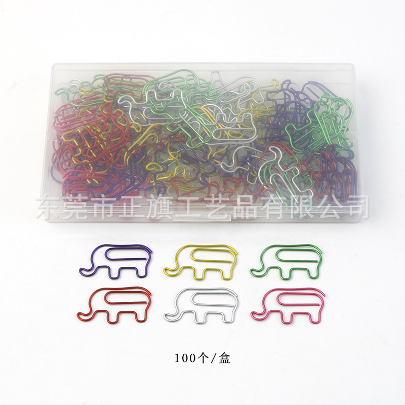 Bebé elefante clip de papel mezclado color 100 unids/caja 130g