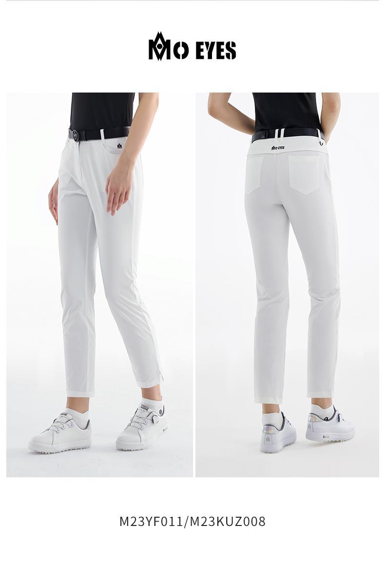 Quần golf nữ ống lửng thiết kế lỗ thoáng khí — M23KUZ008-màu trắng, M23KUZ008-Đen chi tiết 10