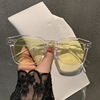 Retro glasses solar-powered, fashionable square sunglasses, 2021 collection, Korean style, internet celebrity