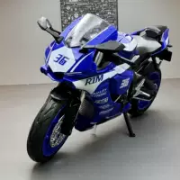 Yamaha, модель автомобиля из сплава, модель машины, мотоцикл, игрушечный автомобиль со светом и музыкой, минифигура, масштаб 1:12, звуковые эффекты