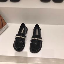 厚底黑色法式百搭英伦风小皮鞋女鞋子2025年新款秋冬乐福春季单鞋