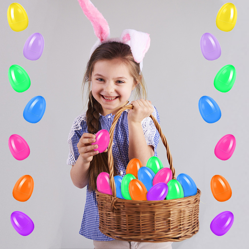 Huevo de Pascua transfronterizo huevo relleno huevo plástico huevo de cáscara de huevo abierto lotería de huevo torcido fabricante de huevo torcido en stock