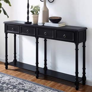 American Solid Wood Entrance Table French Vintage Entrance Table Small Apartment Entrance Partition Sofa Background Solid Wood Cabinet Furniture