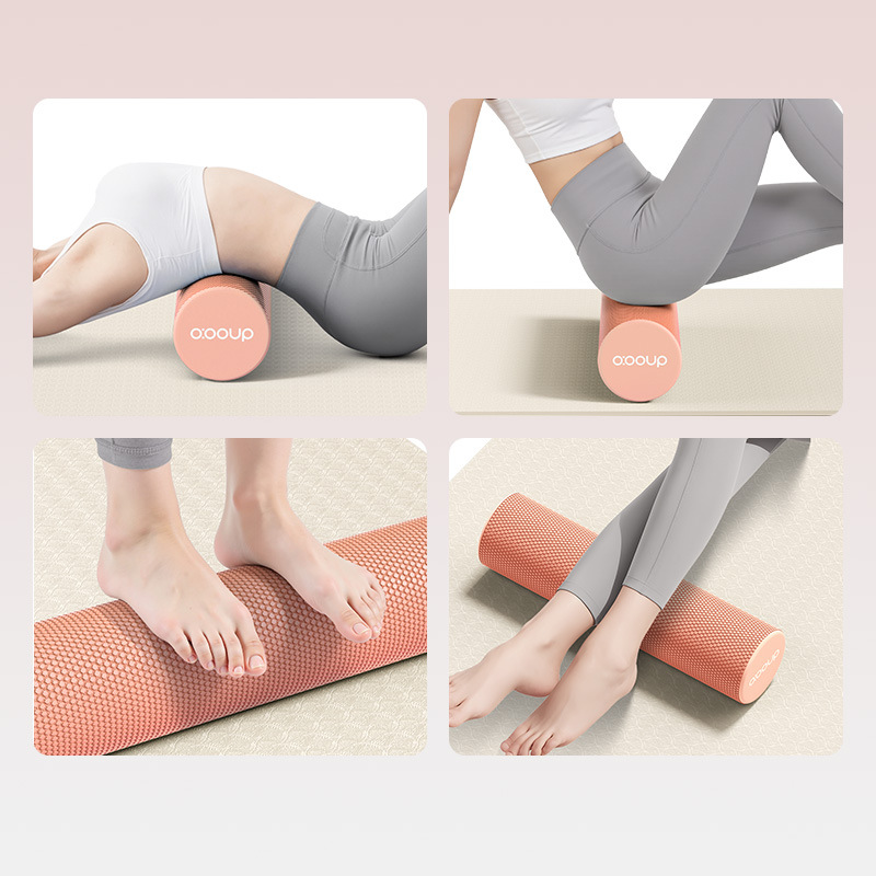 New Solid Foam Roller Yoga Column Muscle Roller Relaxation Professional Floating Point Beginner Glossy Fitness Massage Wheel