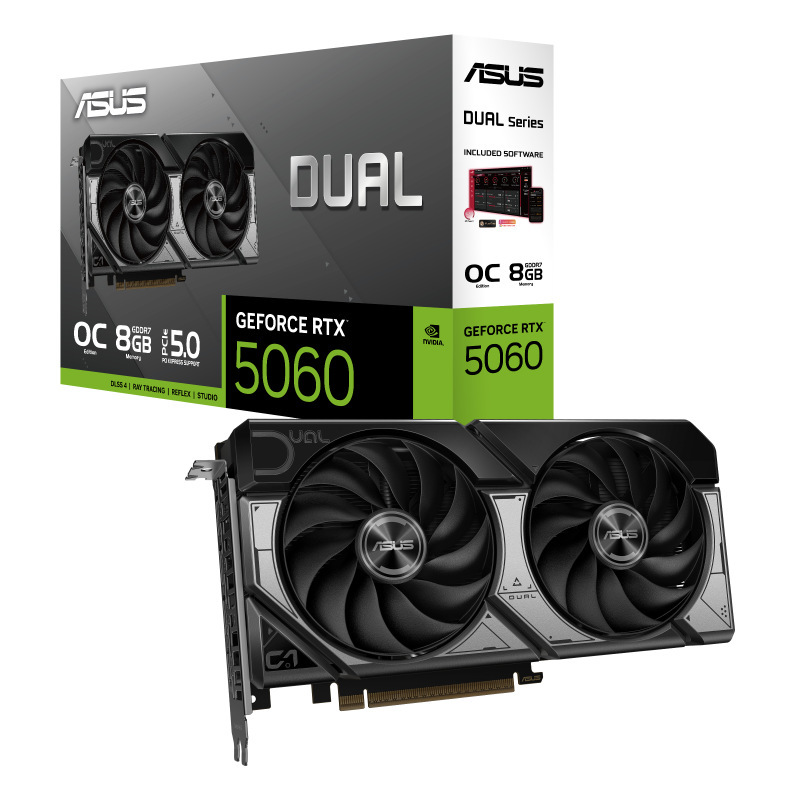 Asus Dual Rtx5060 O8G Snow Leopard Is Suitable for Desktop Computer Gaming E-Sports Independent Graphics Card