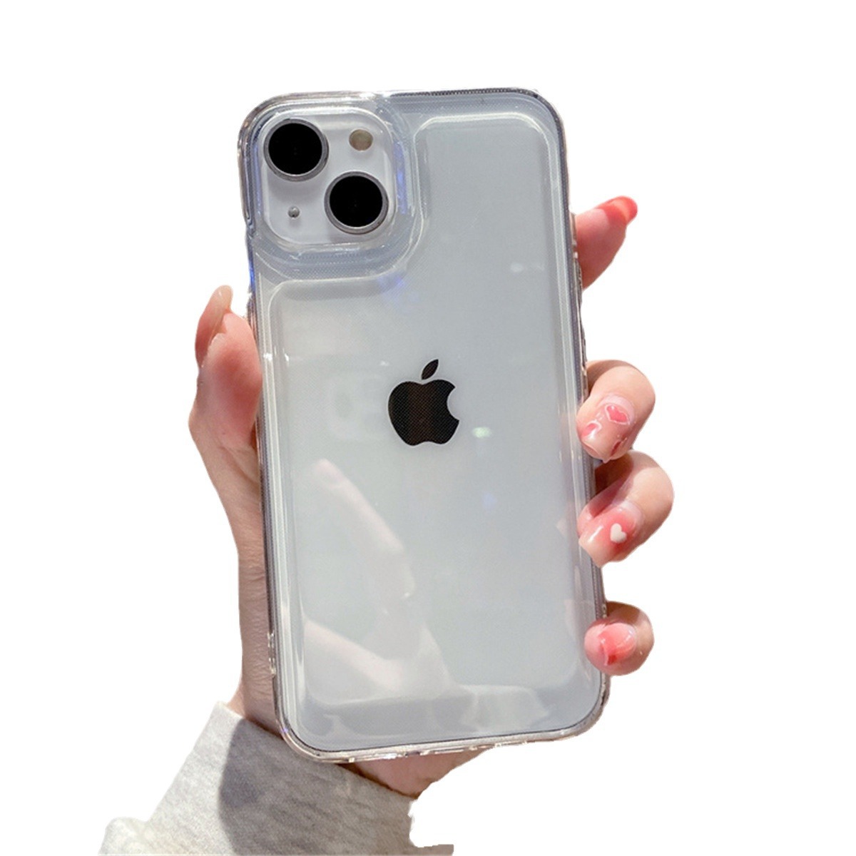 La carcasa espacial de alta transparencia es adecuada para la nueva carcasa del teléfono móvil iphone16 X/XS transparente Apple 15 botones de galvanoplastia 13 carcasa blanda