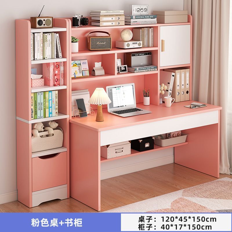 学生家用学习桌儿童书桌书架组合一体桌椅套装简约卧室小孩写字桌|undefined