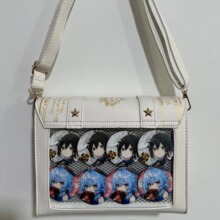 新款日系魔法书痛包时尚百搭女士单肩包学院吧唧痛包PU徽章斜挎包