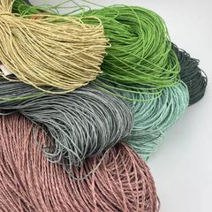 ラフィア草紙紐1.5/2mm二重牛革紙紐タグ紐ギフト草薬ケーキ包装紐ランプシェード工芸品