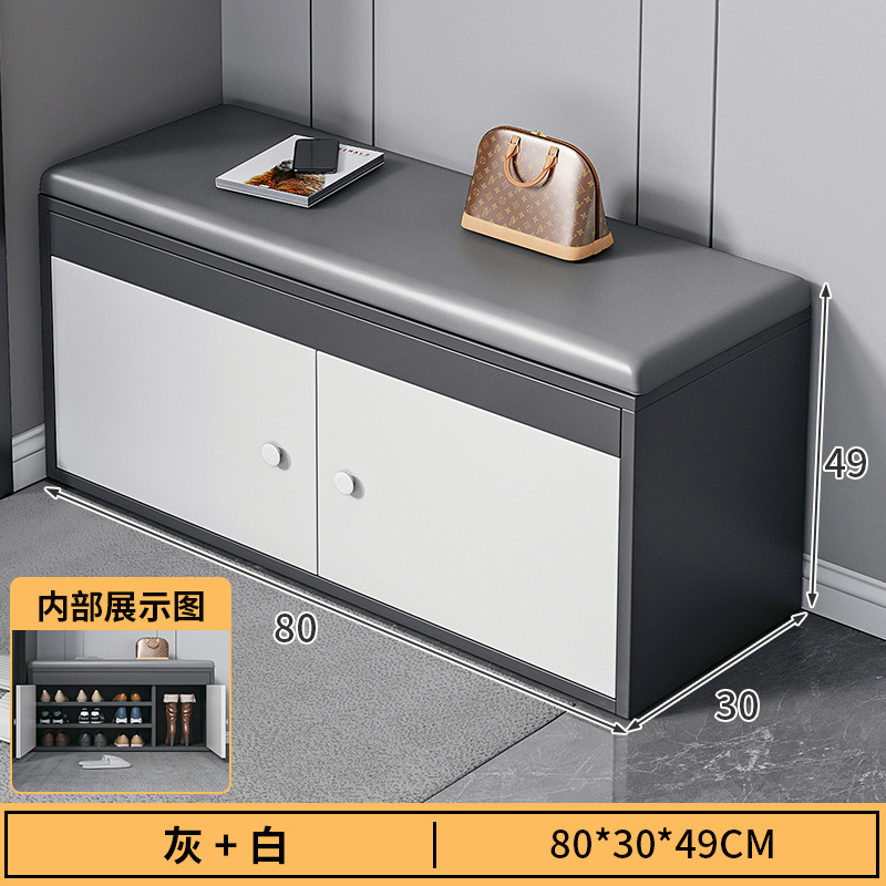 [3겹 럭셔리 방진 모델 + 부츠 위치] 80*30*49 짙은 회색과 흰색