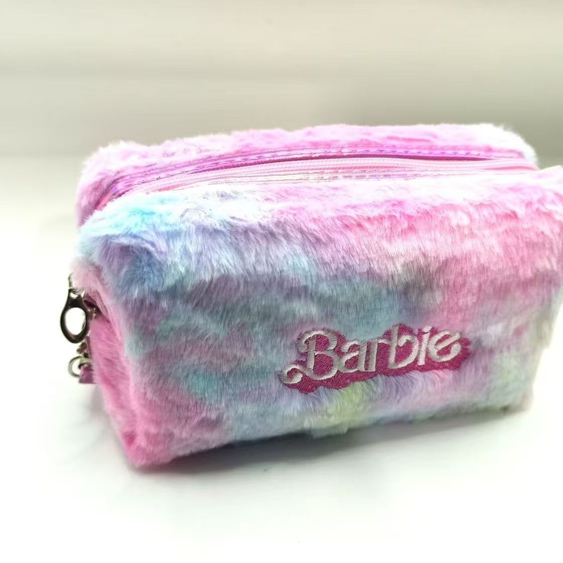 Bolsa de Cosméticos Bordada Transfronteriza, Linda Bolsa de Cosméticos de Felpa, Bolsa de Almacenamiento, Modelo Multifuncional 2025, Portátil para Viajes