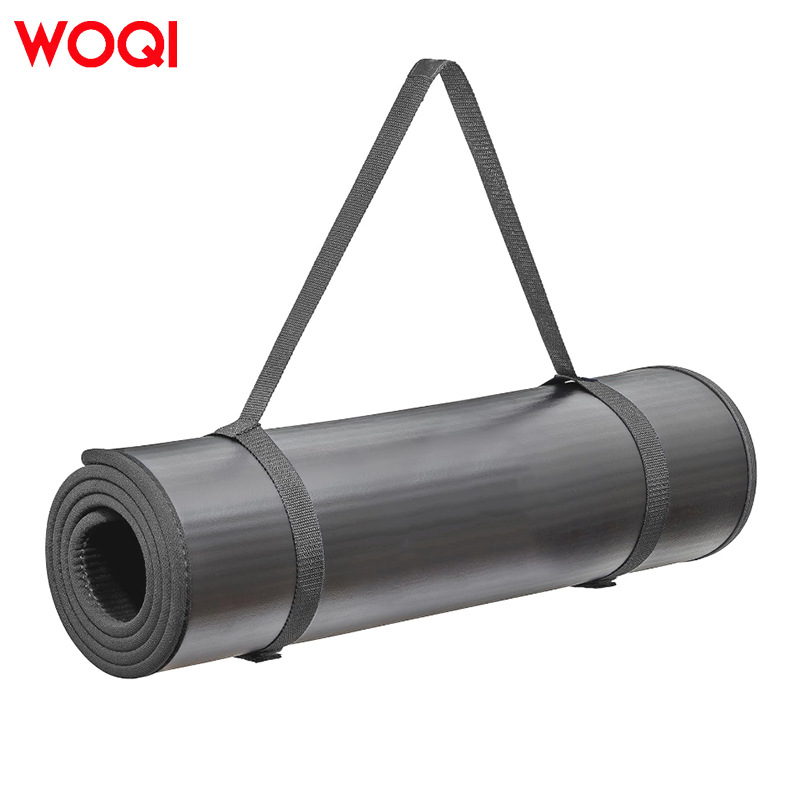 Woqi Training Mat with Strap 10mm Thick Fitness Mat Suitable for Yoga Pilates and Stretching Non-Slip