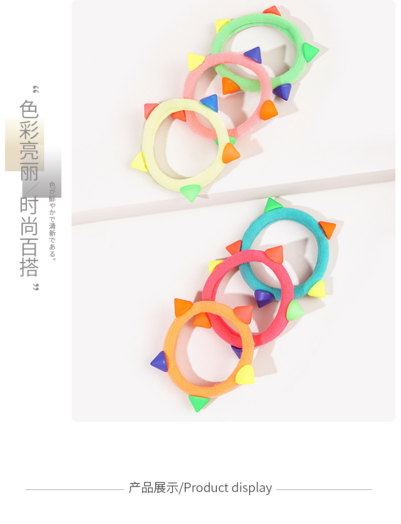 Cute Korean Fashion Solid Color Hair Ring display picture 5