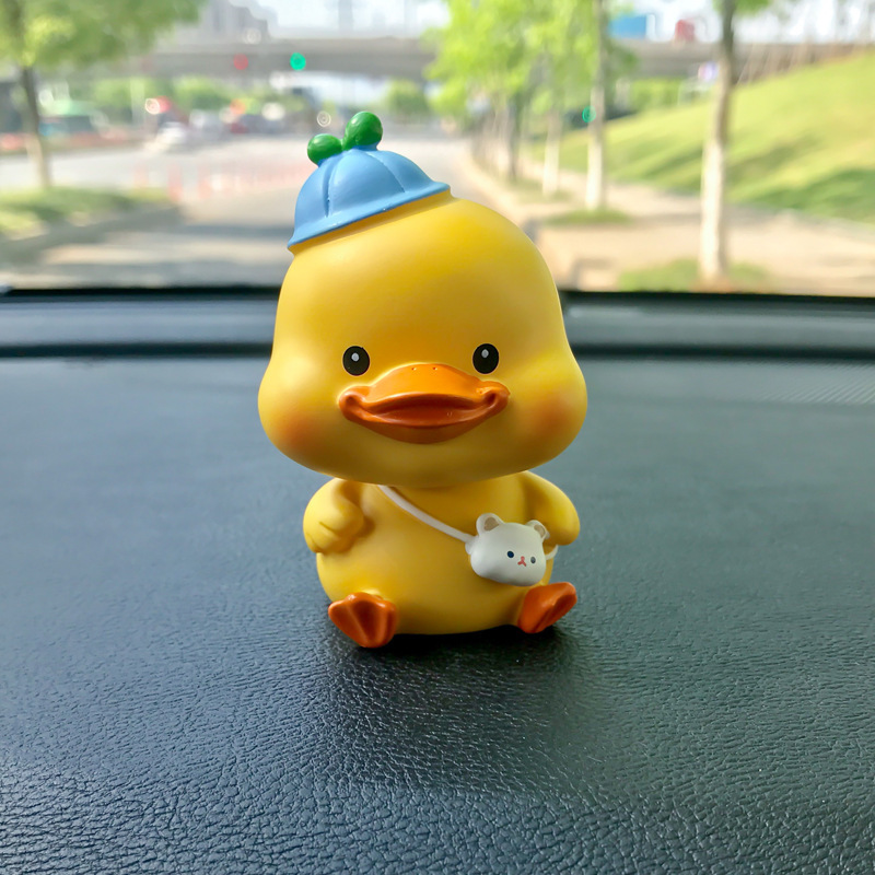 かわいい首振り人形自動車内アクセサリーネット赤誕生日ケーキ装飾装飾アイデア小黄鴨車載装飾品|undefined