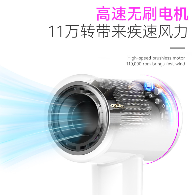 Kemei secador de pelo de alta potencia de alta velocidad de iones negativos, alta temperatura constante sin dañar el cabello, secador de pelo eléctrico 4 ajustable image 4