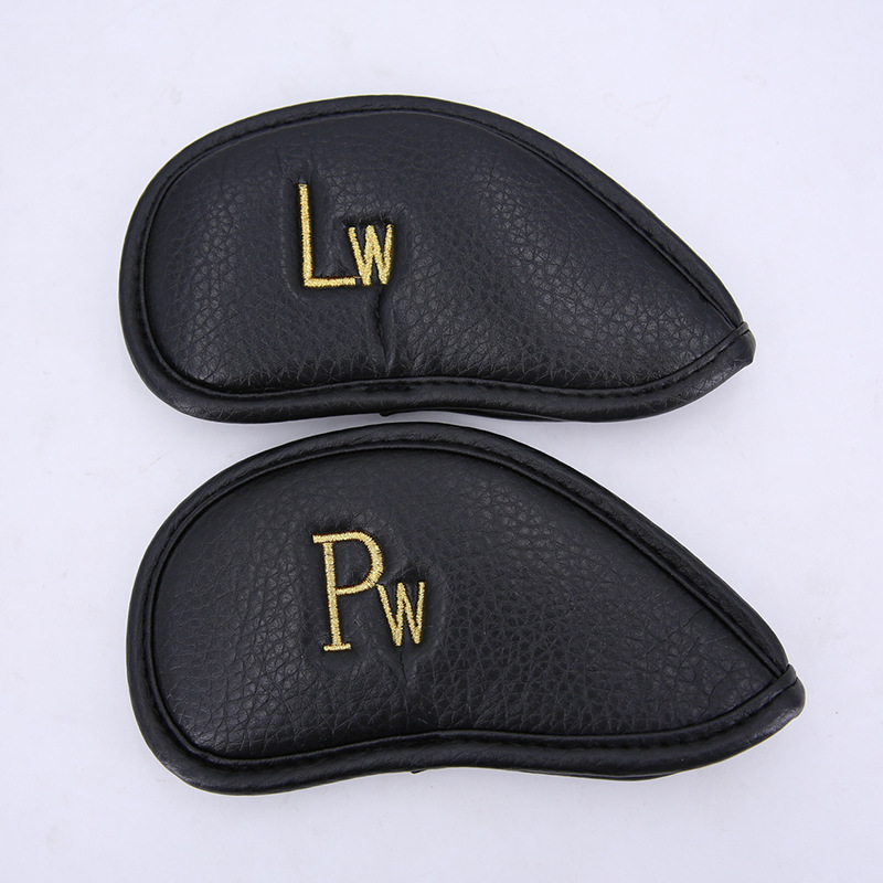 Cubierta de varilla de hierro de golf de cuero PU cubierta protectora engrosada Velcro 12 paquete de procesamiento personalizado suministros de golf accesorios