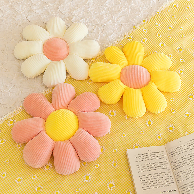 Girasol Butt cojín Daisy almohada cojín Oficina siesta silla cojín de dibujos animados pétalo Decoración