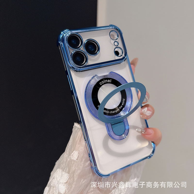 新款支架iPhone 17Pro磁吸无线充四角手机壳苹果16全包镜头保护套|undefined