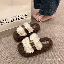 ����ʱ����ɫëë��ЬŮ�ﶬ�⴩2025�¿�ins��������оӼ�