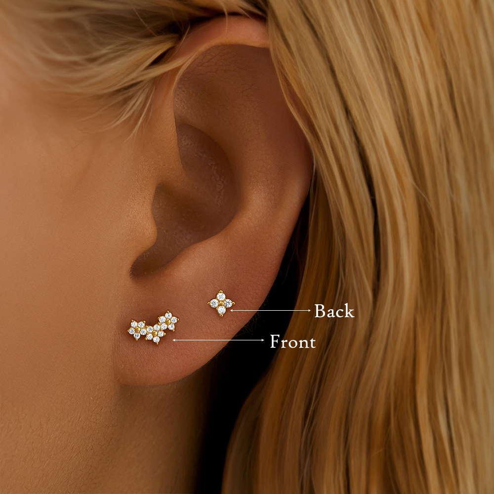 2g Weight Ear Studs Classification Ear Cartilage Rings & Studs Piercing Type 1 Piece Quantity Holiday, Daily Occasion 925 Sterling Silver Material Solid Color Pattern Women's Gender Simple Style, Classic Style Style 1 Piece 925 Sterling Silver Solid Color Ear Studs 7