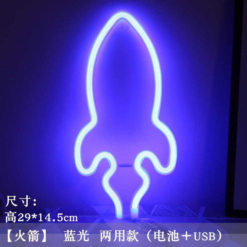 Lámpara de neón LED modelada luz nocturna dormitorio rojo en línea pared decoración lámpara de fiesta de cumpleaños atmósfera lámpara de color