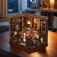 DIY キャビン左岸書斎モデルハウス知的楽しい家手作り組み立ておもちゃマイクロランドスケープハウスミニハウス文学と芸術