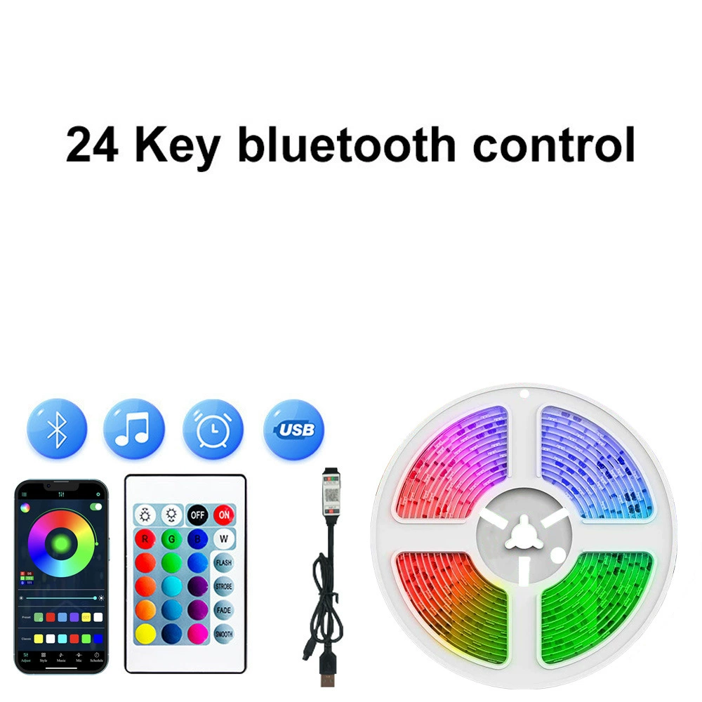 Светодиодная ламповая лента 1–10 м 5V USB Bluetooth 5050 2835 RGB цветная лента «Призрачный всадник»