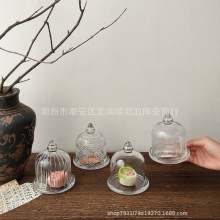 外贸家用创意透明玻璃糖果罐带盖水储物罐糖果盅糖缸喜糖方糖零食