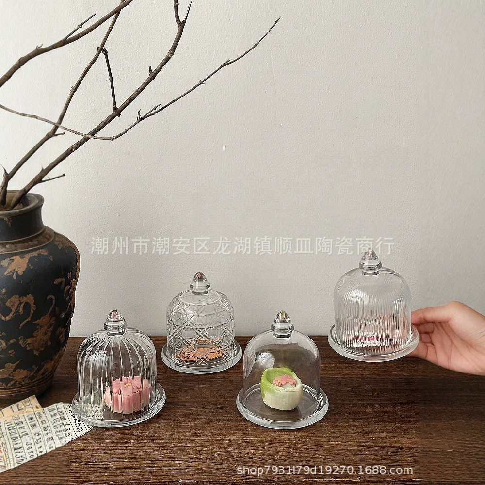 外贸家用创意透明玻璃糖果罐带盖水储物罐糖果盅糖缸喜糖方糖零食