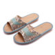 Haining Summer Genuine Leather Linen Couple Home Indoor Non-Slip Soft Bottom Cowhide Slippers for Women Four Seasons Sandals for Men