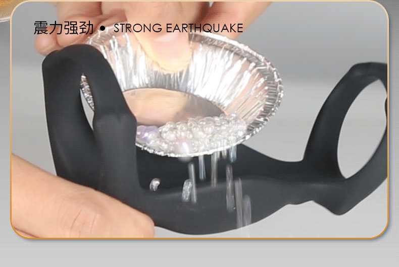 Black Panther App-Controlled Dual-Ring Vibrating Cock Ring for Couples — detail image 17