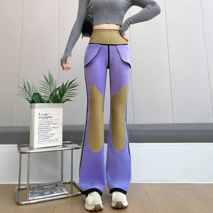 Thick Fleece Front Pocket Micro Barbie Pants High Waist Winter Outer Wearing Warm Abdominal Pants Knee Pants Hip Shark Flared Pants