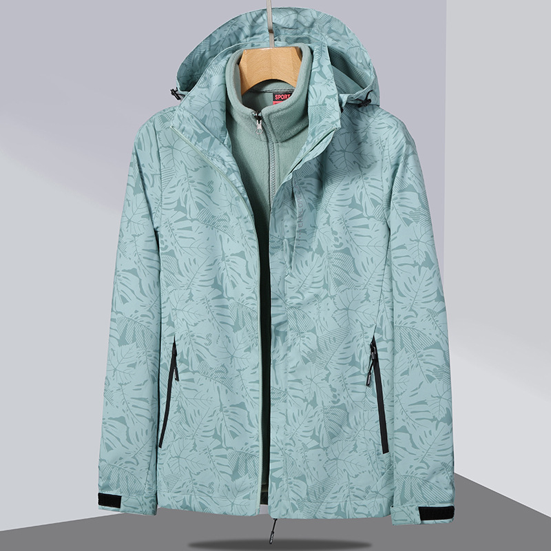 Invierno pareja 3 - en - 1 desmontable de terciopelo surfsuit suelto engrosado terciopelo al aire libre montaña dos piezas conjunto