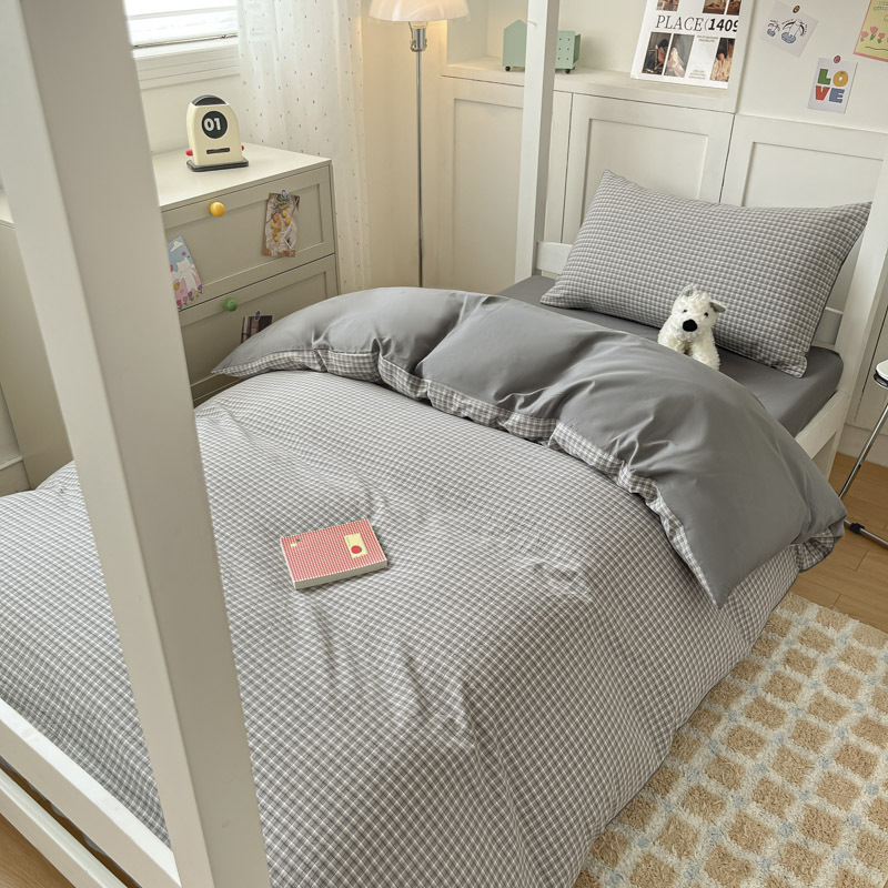 Temporada de estudiantes Sábanas de dormitorio de estudiantes Juego de tres piezas Dormitorio de estudiantes Funda de edredón individual Dormitorio Juego de sábanas para literas