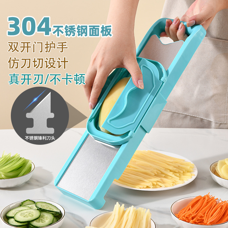 Double-Door Grater Shredder Kitchen Multi-Functional Potato Shredder Slicing Vegetable Cutting Tool Grater Shredder Wholesale