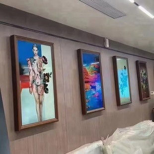 本狮32/43/50寸壁挂广告机画框屏高清智能电子数码相册艺术护眼屏