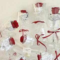 Star River Rose Tin Foil Shaping Paper Aluminum Foil Shaping Paper Silver Color Flower Wrapping Paper Flower Shop Material