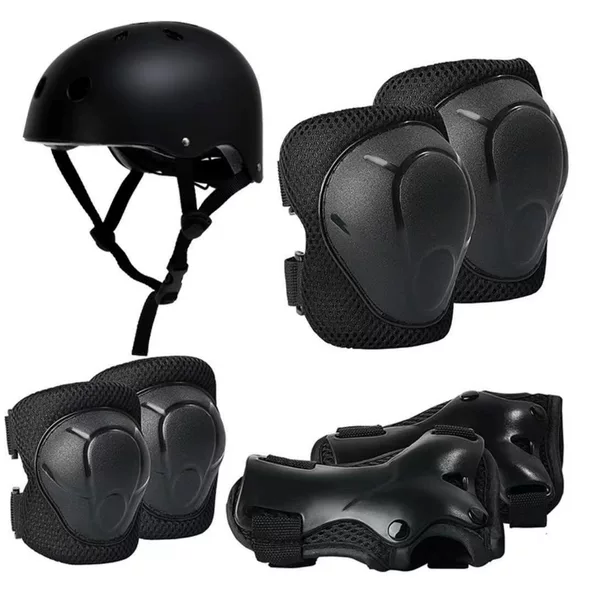 Manufacturers direct batch of children's roller skating anti-fall protective gear skating skateboard skates balance car sports helmet protective gear seven pieces