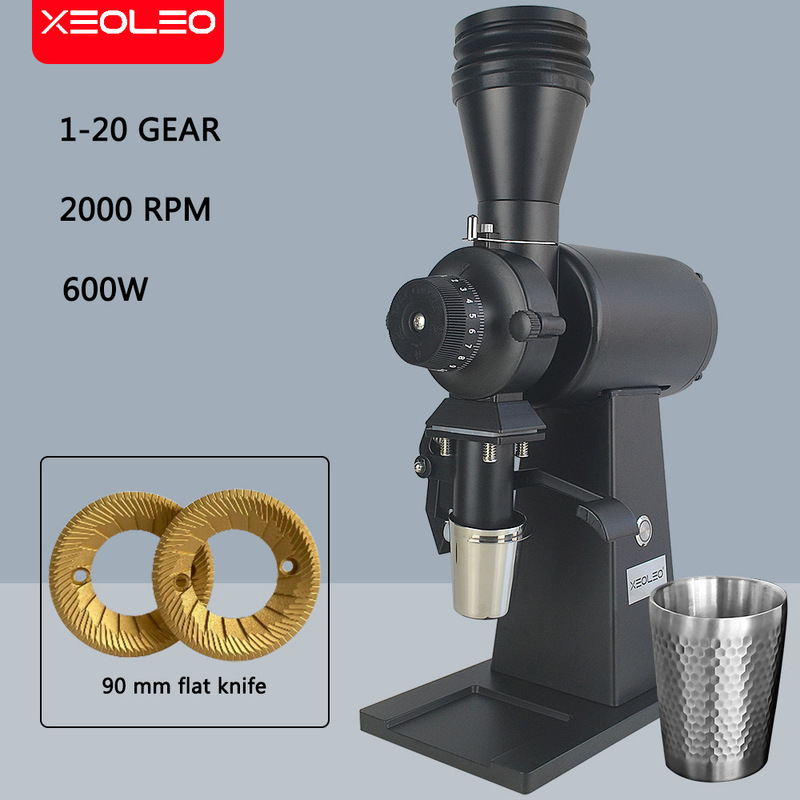 Little Devil Commercial Coffee Bean Grinder Large Capacity Coffee Bean Grinding Machine Titanium Grinding Core Commercial Coffee Shop Grinder