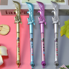 創意大關刀中性筆復古兵器造型水性筆可愛文具學生獎品禮物簽字筆