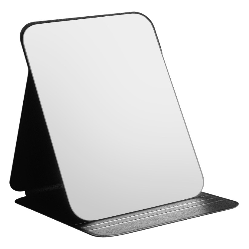 Espejo plegable para hombre/mujer, escritorio, oficina, hogar, portátil, dormitorio de estudiantes, espejo de tocador grande